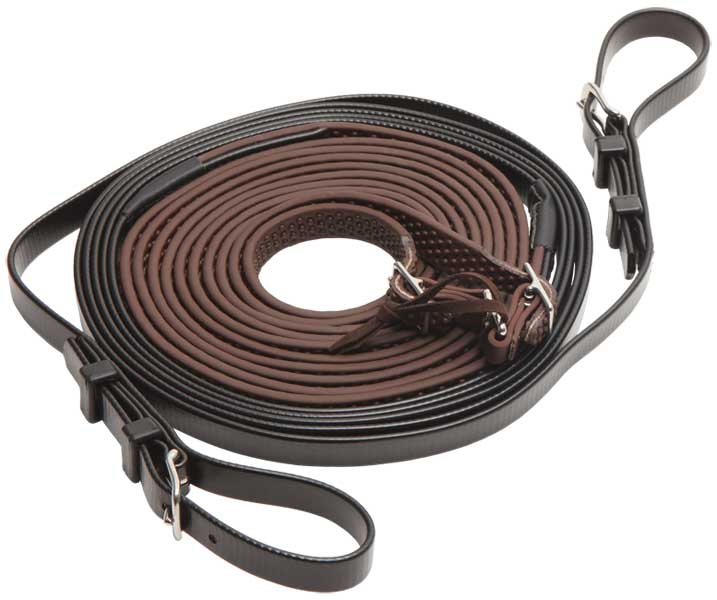 Zilco R-Grip Einspännerleine schwarz/braun