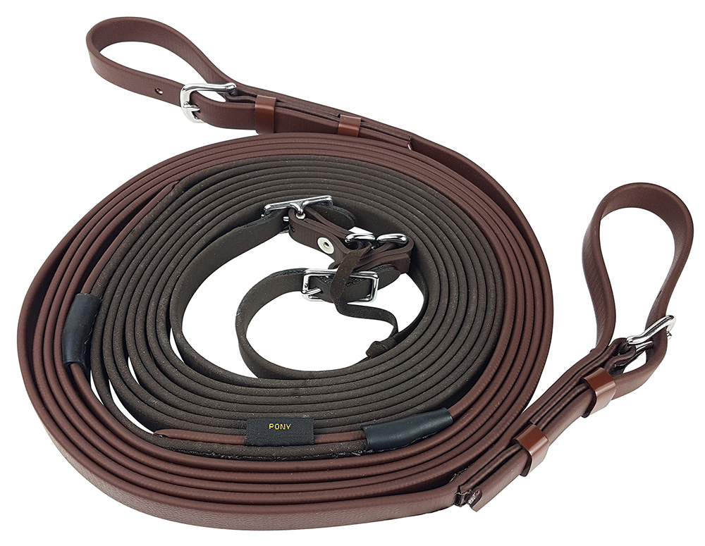 Zilco Z-Grip Einspännerleine komplett braun(16mm)