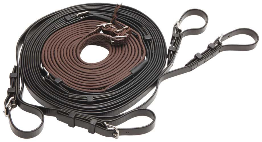 Zilco R-Grip Zweispännerleine schwarz/braun